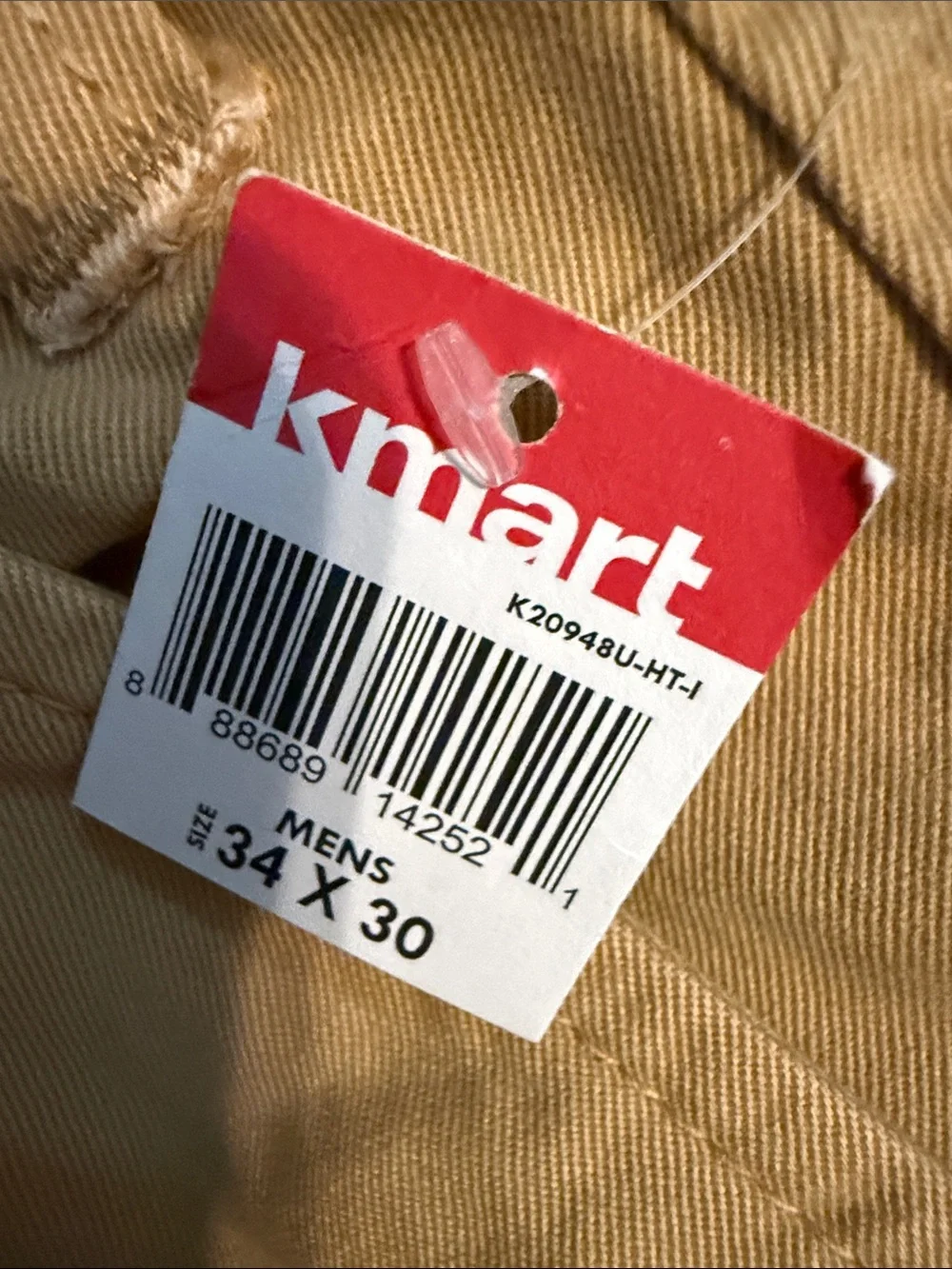 Men's Casual Chino Pants in Tan 34 x 30